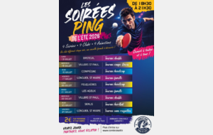 Soirées animation Ping en juillet 2026